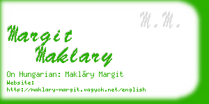 margit maklary business card