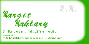 margit maklary business card